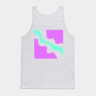 Purple green watercolor art design Tank Top